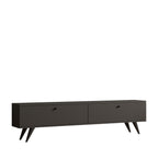 Yara - Mueble de TV de 2 puertas - Madera - Gris antracita