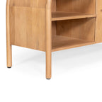 Bali - Mueble de TV de 2 puertas - Madera maciza - Madera clara