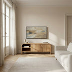 Bali - Mueble de TV de 2 puertas - Madera maciza - Madera clara