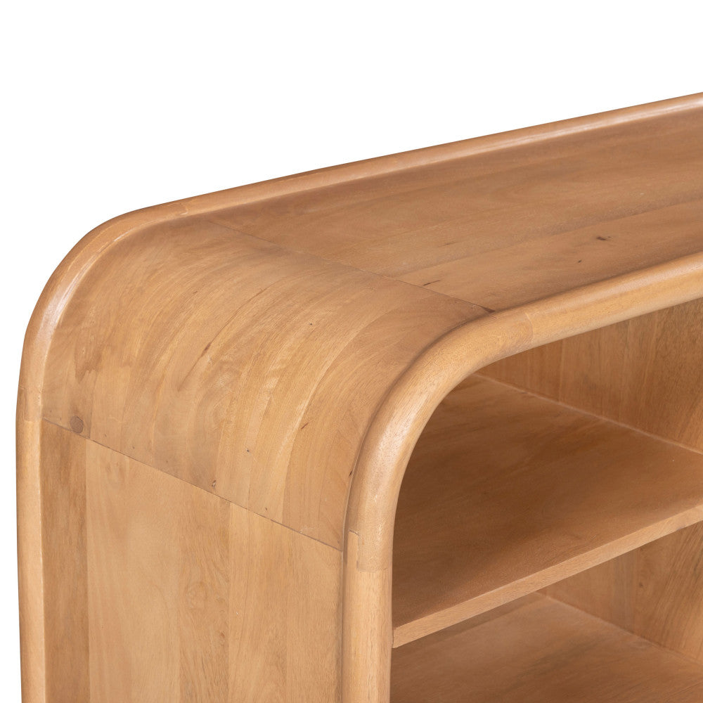 Bali - Mueble de TV de 2 puertas - Madera maciza - Madera clara