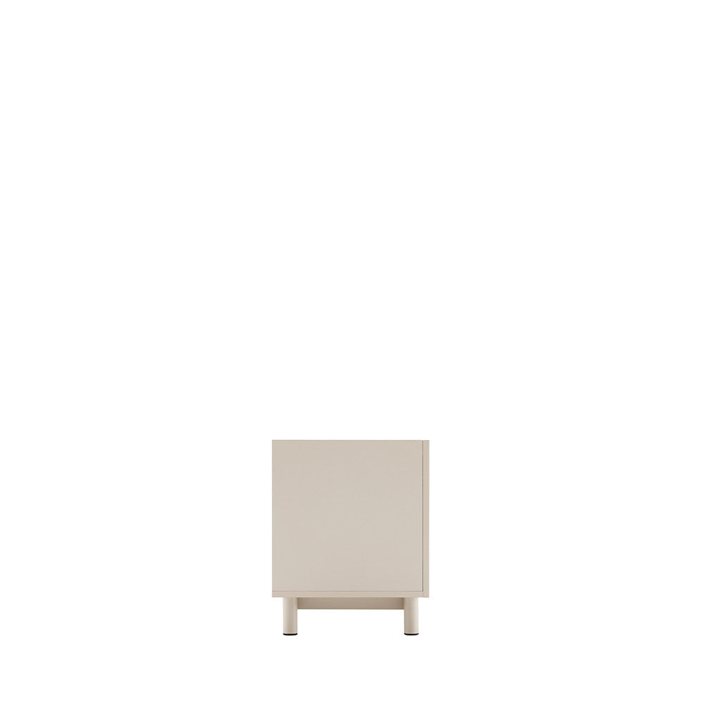 Stanley - Mueble de TV de 2 puertas y metal - Madera - Beige