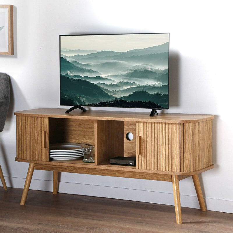 Mueble TV 2 puertas correderas - Ernest - Décor Bois