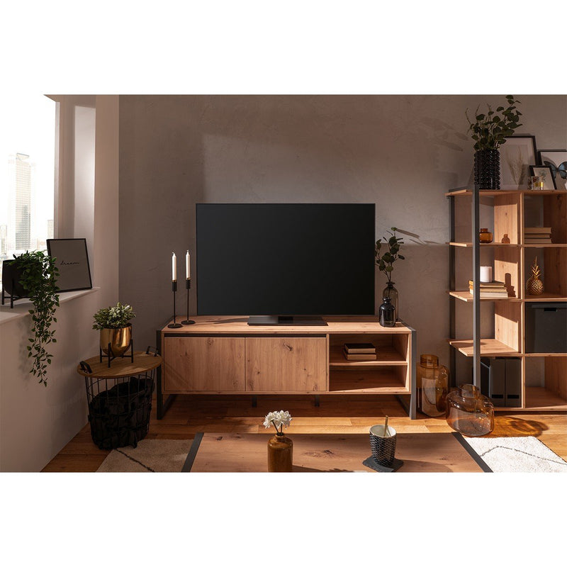 Mueble TV 2 puertas 2 huecos - Denver - Décor Bois