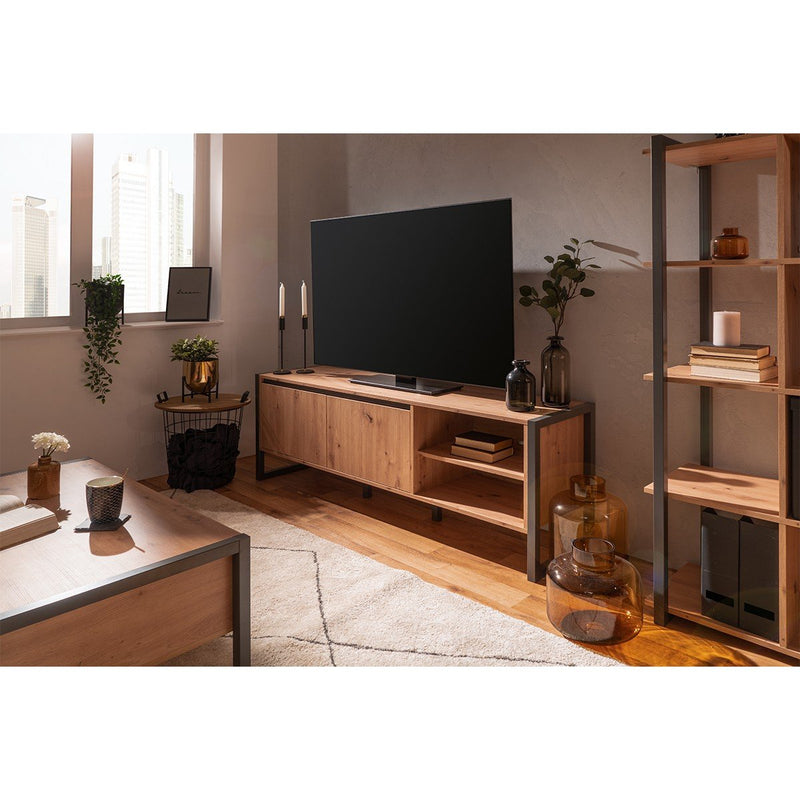 Mueble TV 2 puertas 2 huecos - Denver - Décor Bois