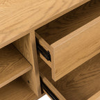 Since - Mueble de TV con 2 cajones y 2 nichos - Madera - Madera clara