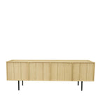 Lines - Mueble TV de madera clara con 4 puertas