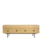 Lines - Mueble TV de madera clara con 4 puertas
