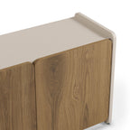 Enara - Meuble TV 4 Portes - Bois - Bois foncé