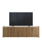 Enara - Meuble TV 4 Portes - Bois - Bois foncé
