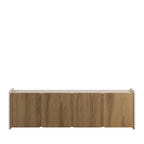 Enara - Meuble TV 4 Portes - Bois - Bois foncé