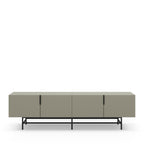 Vintara - 4-Door TV Unit - Wood and Metal - Almond Green