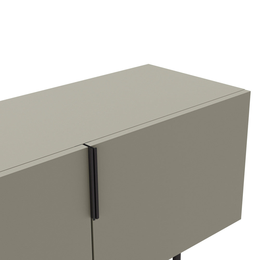 Vintara - 4-Door TV Unit - Wood and Metal - Almond Green