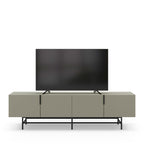 Vintara - 4-Door TV Unit - Wood and Metal - Almond Green