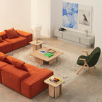 Totem - 4-Door TV Unit - Wood - Sand