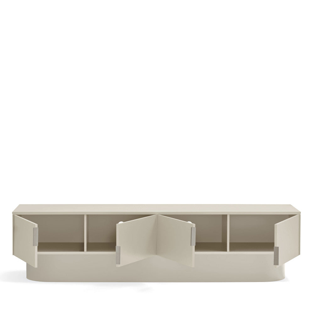Totem - 4-Door TV Unit - Wood - Sand