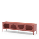 Zio - Meuble TV 4 Portes - Métal - Terracotta