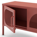 Zio - Meuble TV 4 Portes - Métal - Terracotta