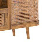 Wava - Mueble Tv De Madera De Mango Y Enrejado