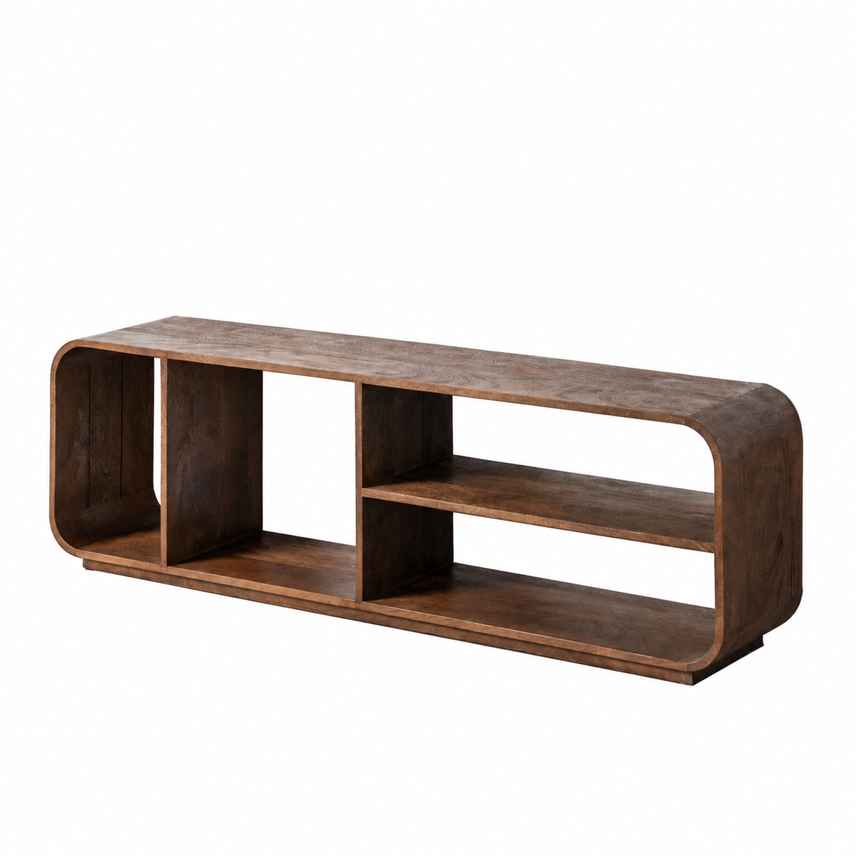 Nia - 4-shelf TV unit - Mango wood