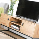 Mueble TV 2 puertas 2 huecos roble - Jill - Décor Bois