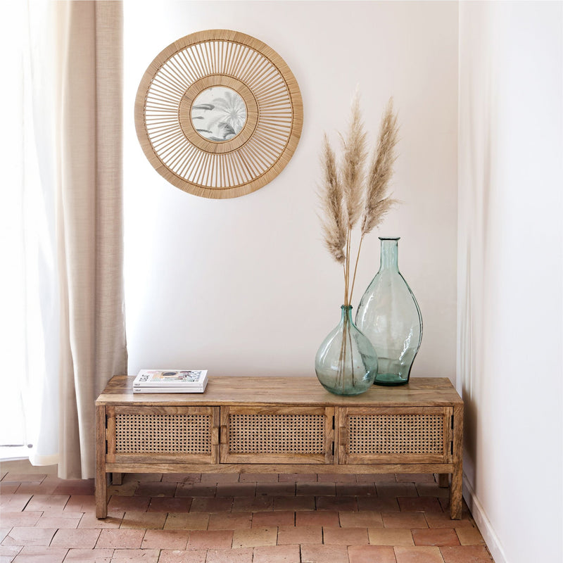 Ensemble Tiki buffet et meuble TV en bois