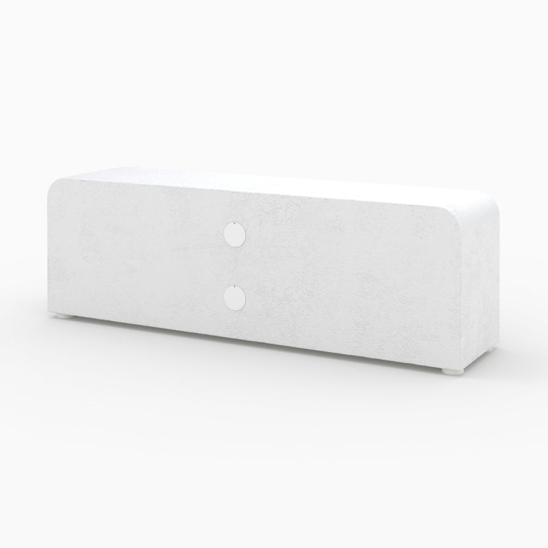 Meuble TV Fira en plâtre blanc cassé 140 cm