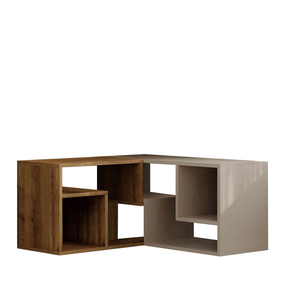 Flex - Modular Corner TV Unit - Wood - Beige