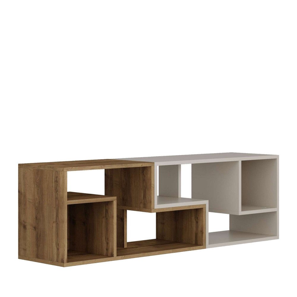 Flex - Modular Corner TV Unit - Wood - Beige