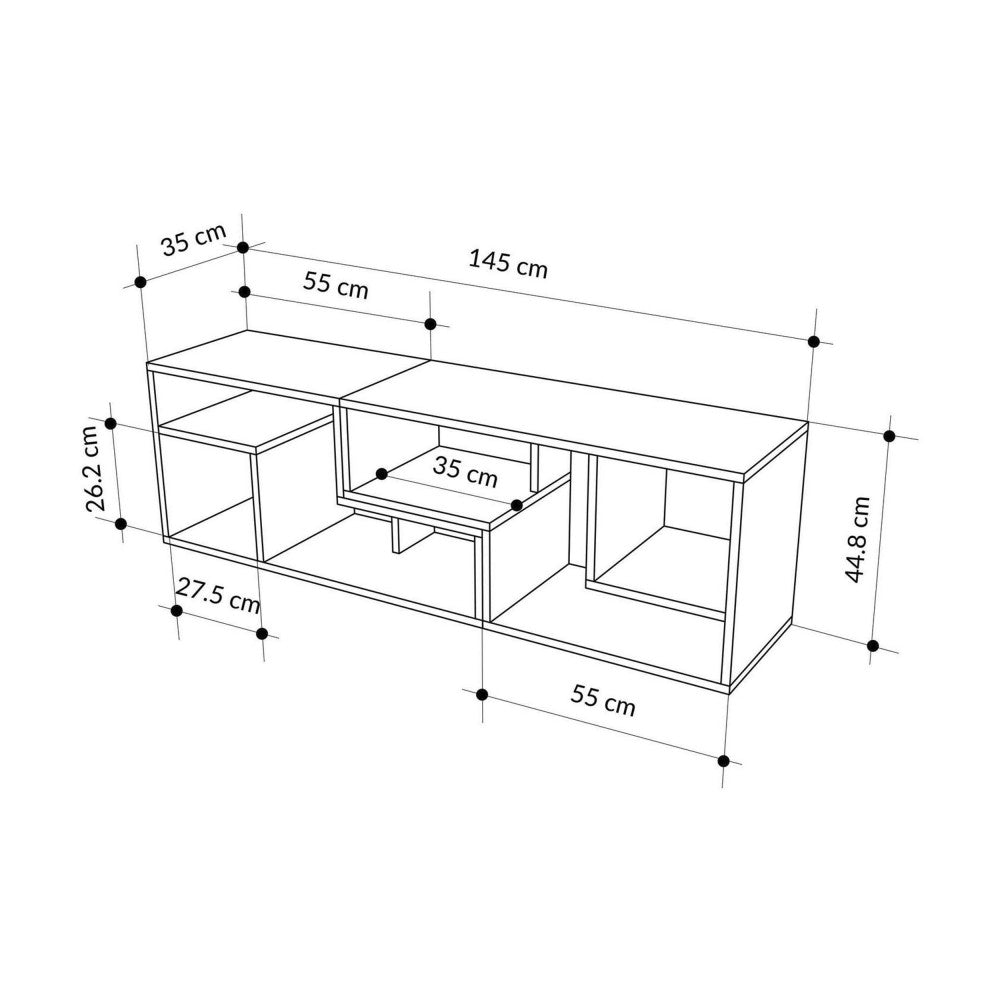 Flex - Modular Corner TV Unit - Wood - Beige
