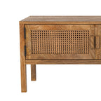 Tiki - Meuble Tv En Bois De Manguier Et Cannage