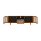 Wava - Mueble Tv De Madera De Mango Y Enrejado