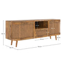 Meuble TV Wava 2 portes, 1 tiroir et 1 niche
