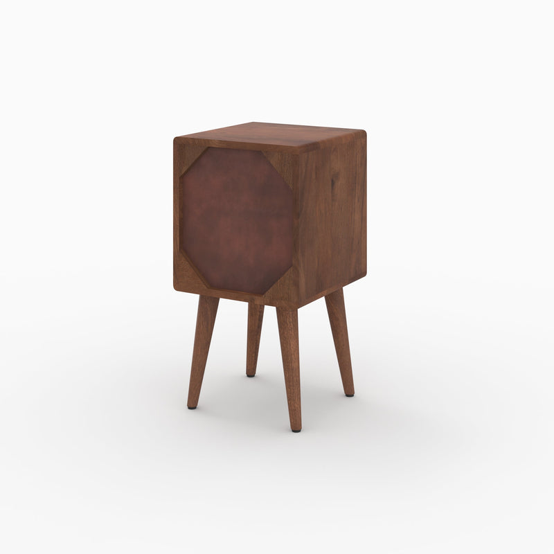 Table de chevet Oréa en bois de manguier