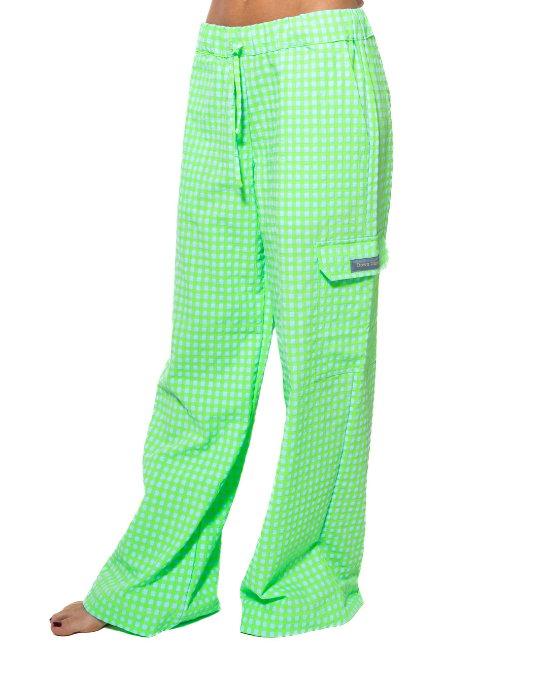 Pantalon À Carreaux Vichy - Lime