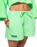 Short À Carreaux Vichy - Lime