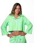 Chemise À Carreaux Vichy - Lime