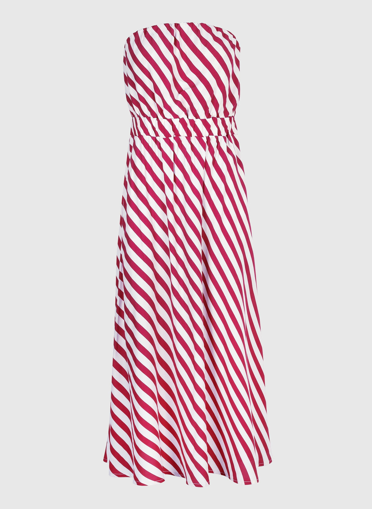 Robe Longue Mikitry Stipe Framboise