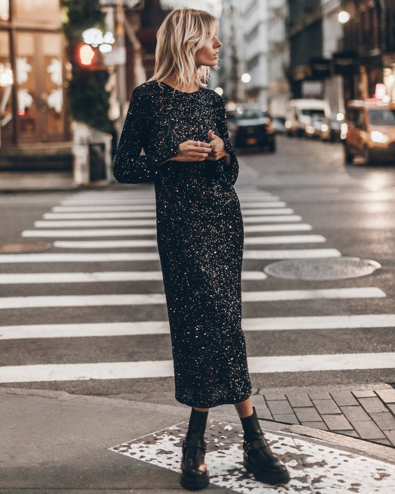 Robe The Black Long Sequin