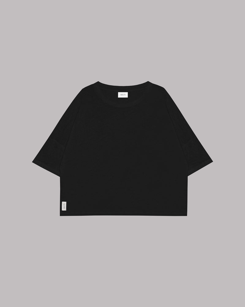 Ample Linen T-Shirt - Black
