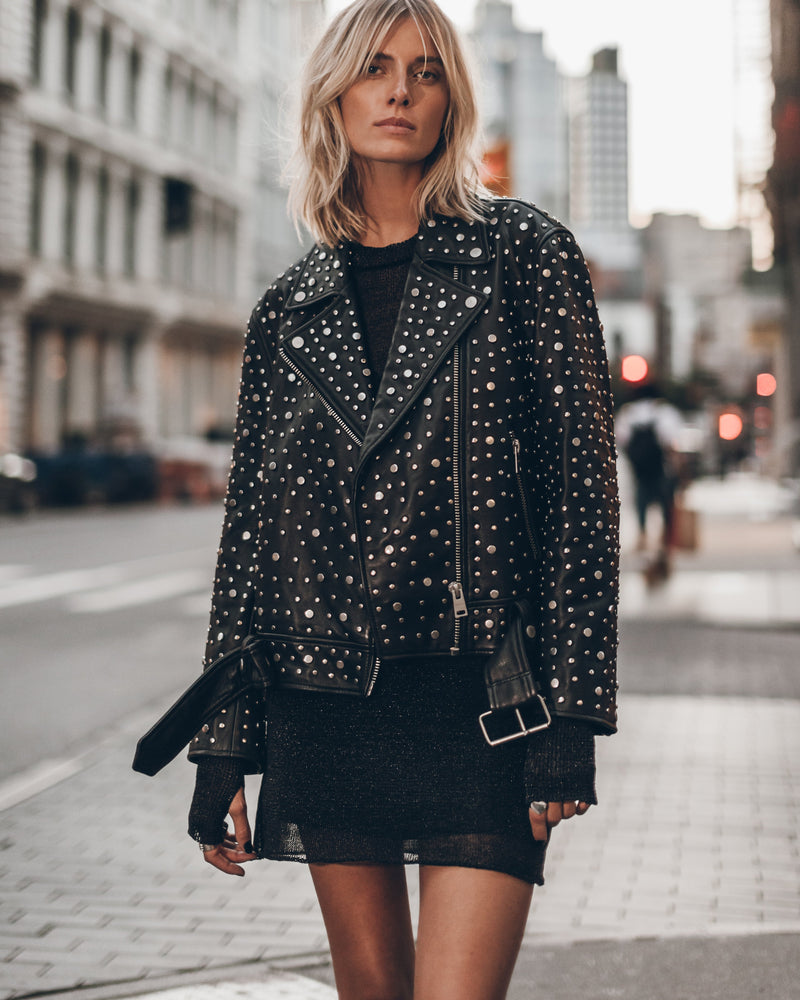 Veste The Black Studded Leather