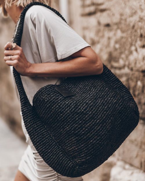 Sac The Black Relaxed Raffia