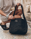 Sac The Black Relaxed Raffia