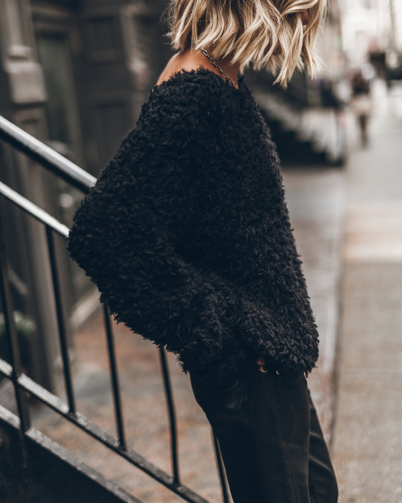 Sweater The Black Sherpa Cropped Knitted