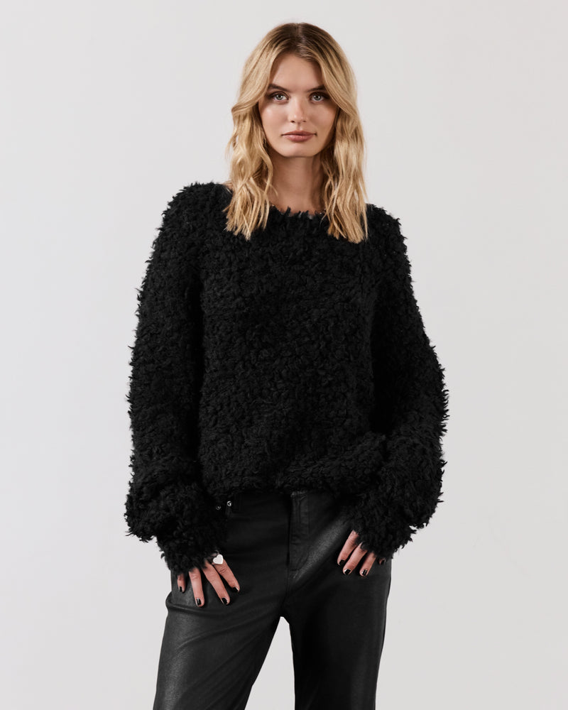 Sweater The Black Sherpa Cropped Knitted