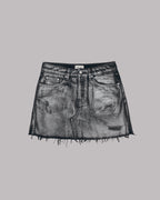 Black Sparkling Denim Skirt