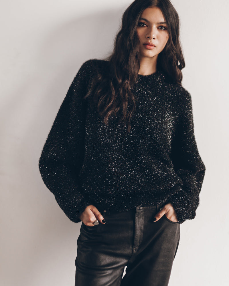 Sweater The Black Sparkly Fluffy Knit