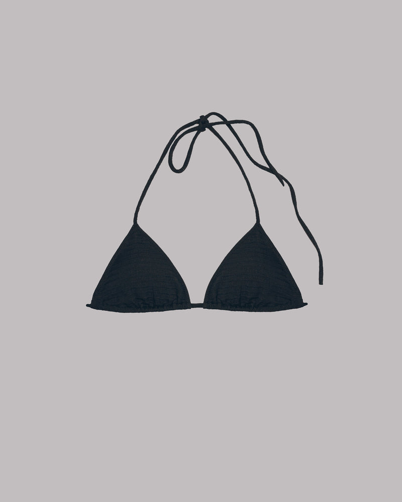 Top El Bikini Triangular Negro