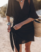 Black Wrap Dress - Product photo
