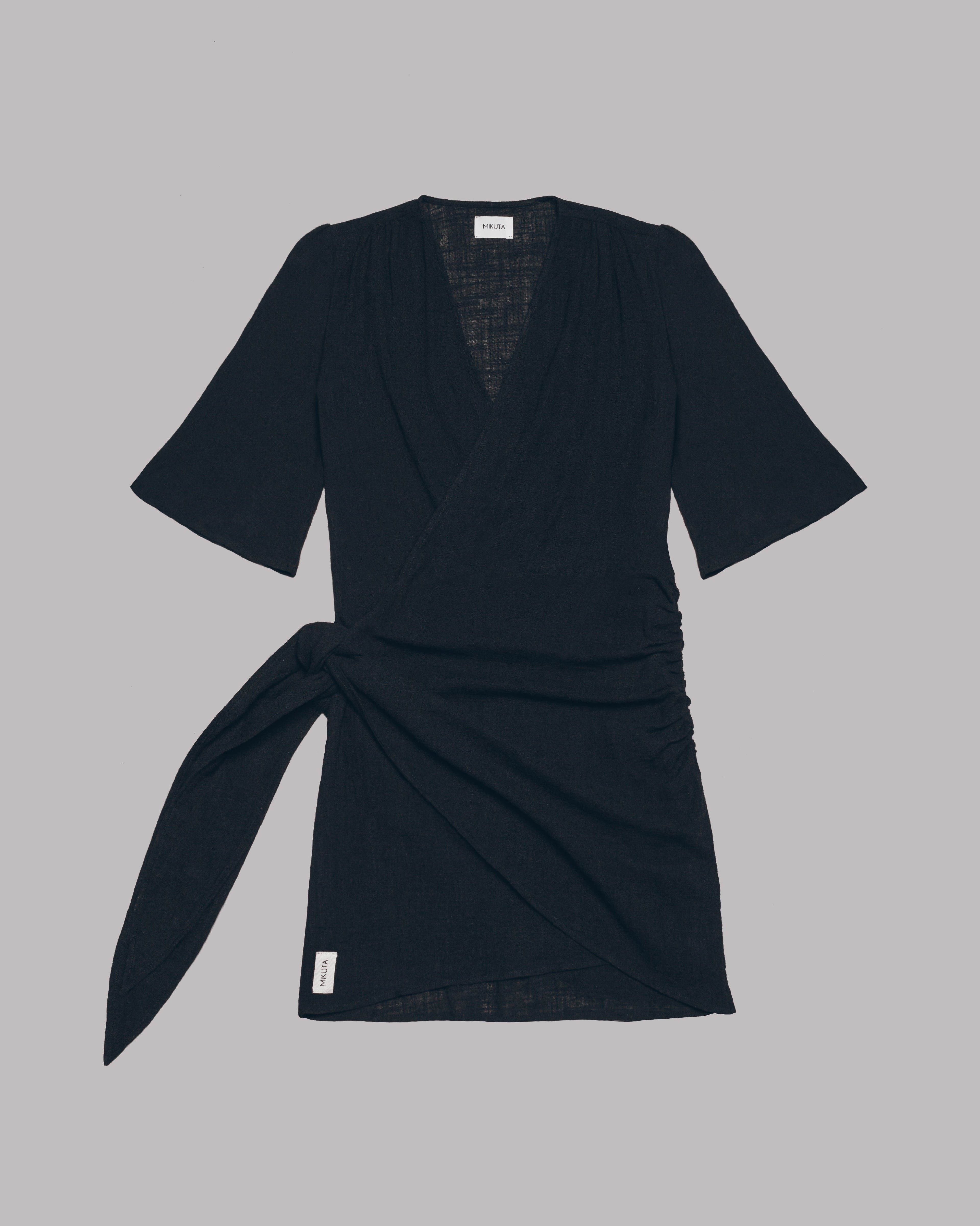 Black Wrap Dress - Product photo