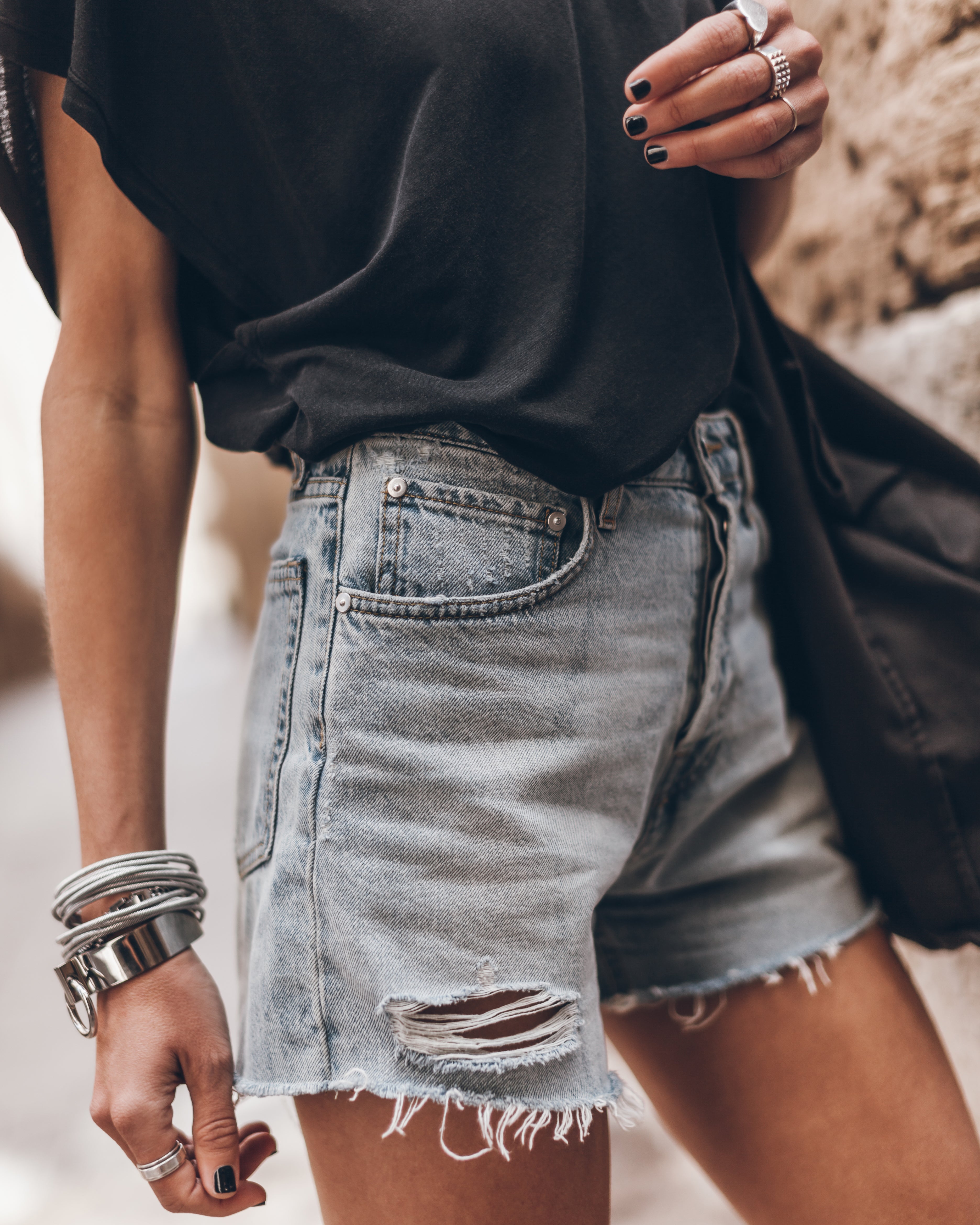 The Blue Denim Short